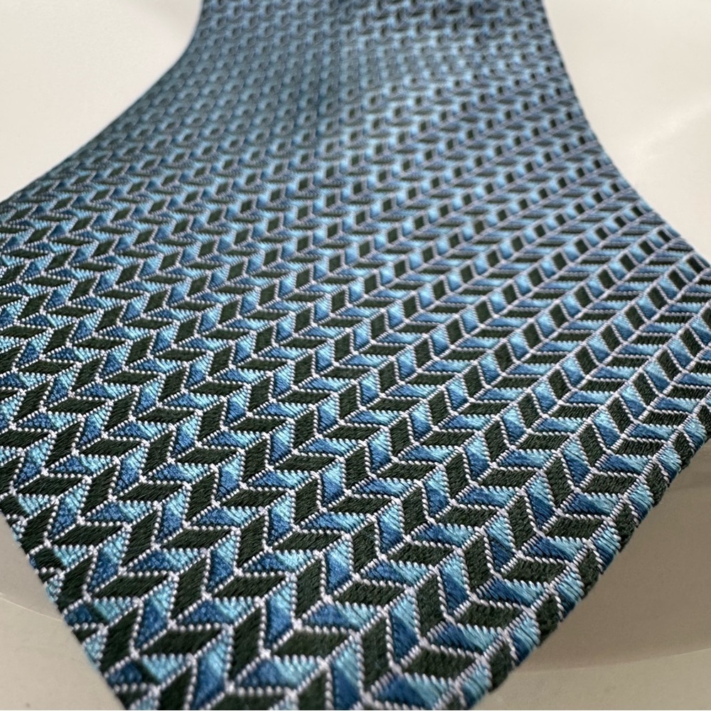 Vintage Celine 100% silk Geometric Tie